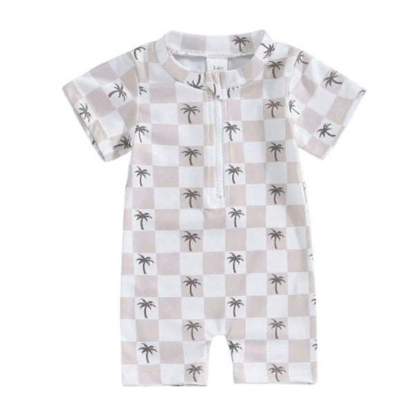 Neutral Palms Swim Onesie - The Ollie Bee