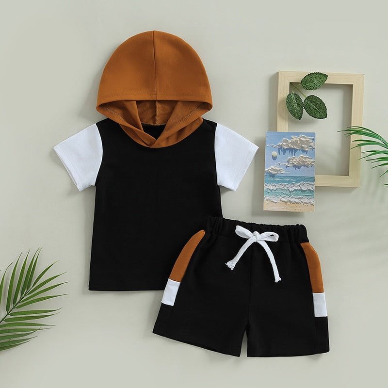 Patchwork Hooded Set - The Ollie Bee