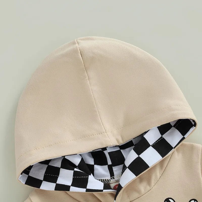 Peace & Checkers Hooded Set - The Ollie Bee