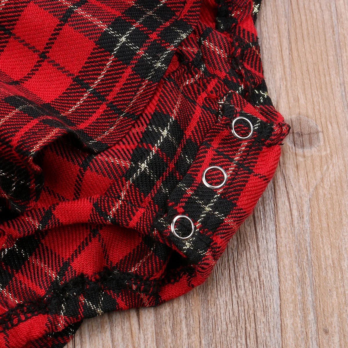 Plaid Ruffle Backless Jumpsuit - The Ollie Bee