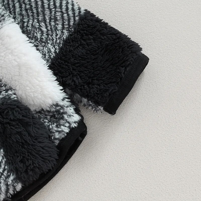 Plaid Sherpa Quarter Zip - The Ollie Bee
