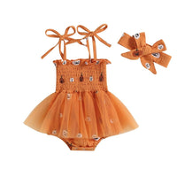 Pumpkin Tutu Onesie with Headband - The Ollie Bee