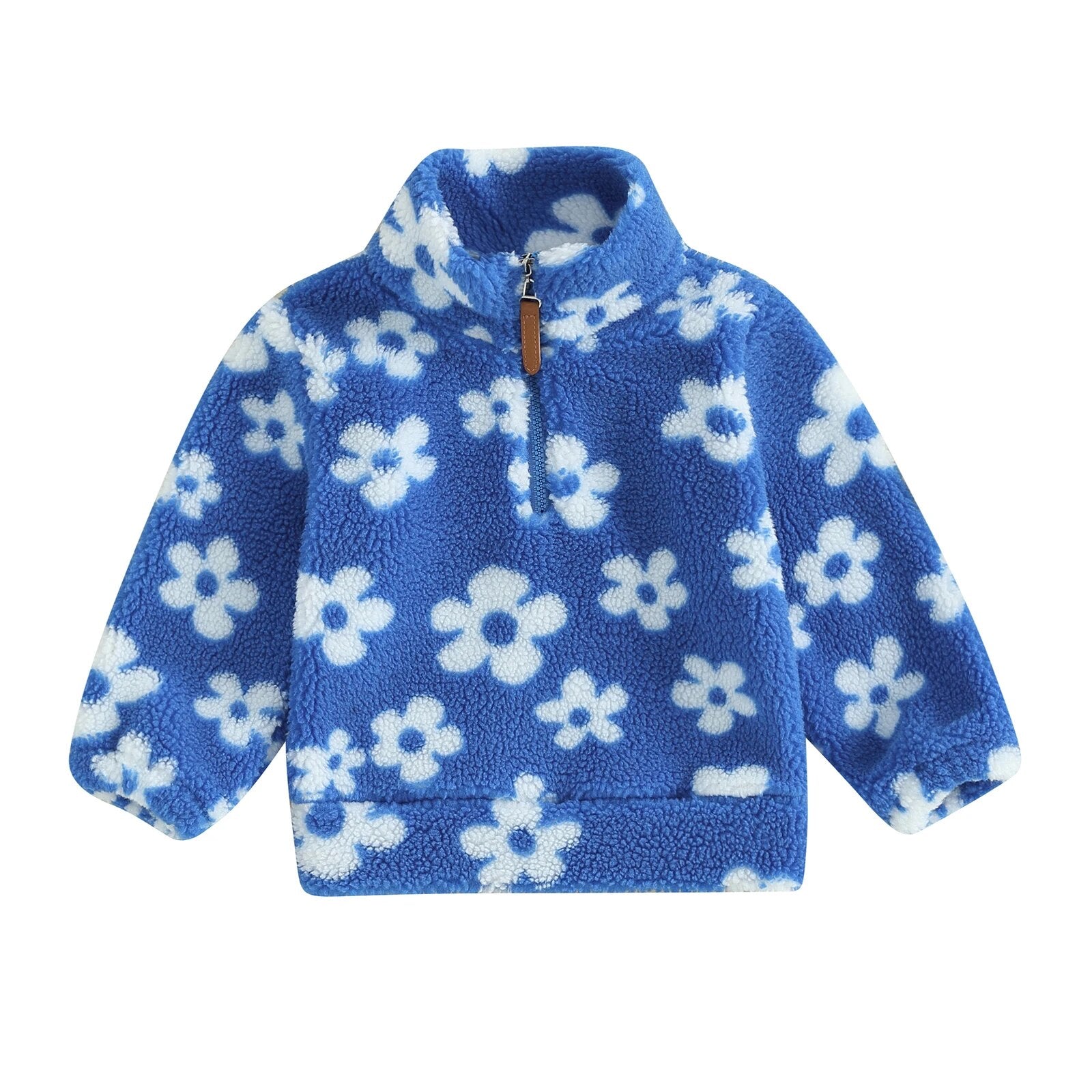 Retro Flowers Sherpa Jacket - The Ollie Bee