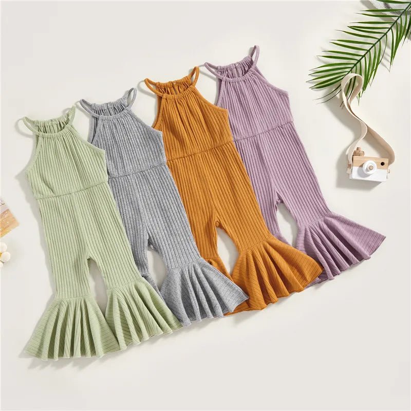 Ribbed Flare Jumpsuit - The Ollie Bee