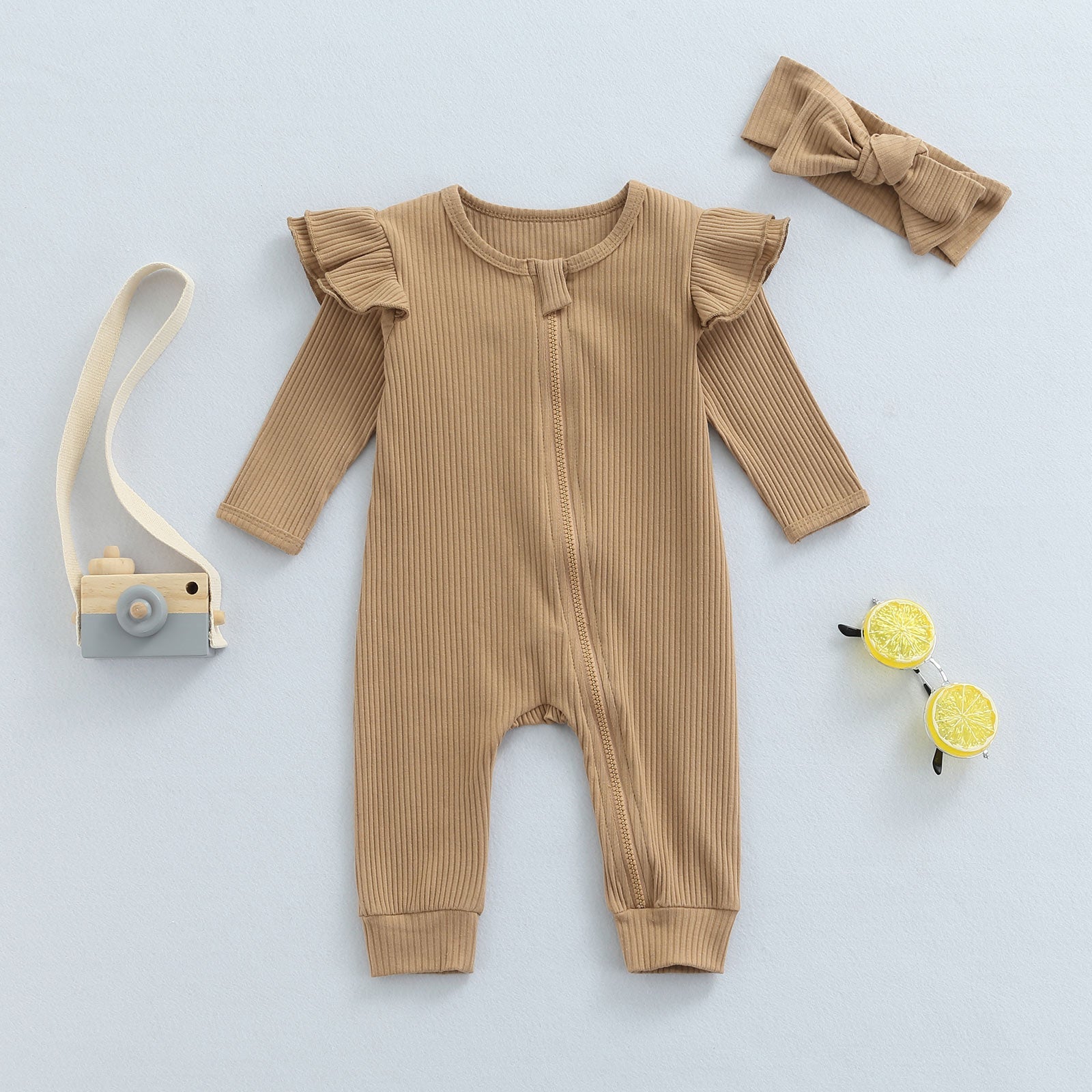 Ribbed Footie and Headband - The Ollie Bee