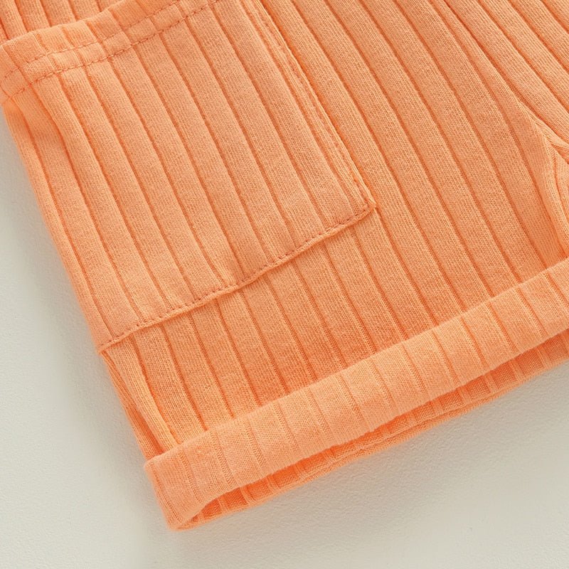 Ribbed Romper with Pockets - The Ollie Bee