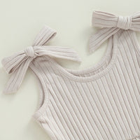 Ribbed Romper with Pockets - The Ollie Bee
