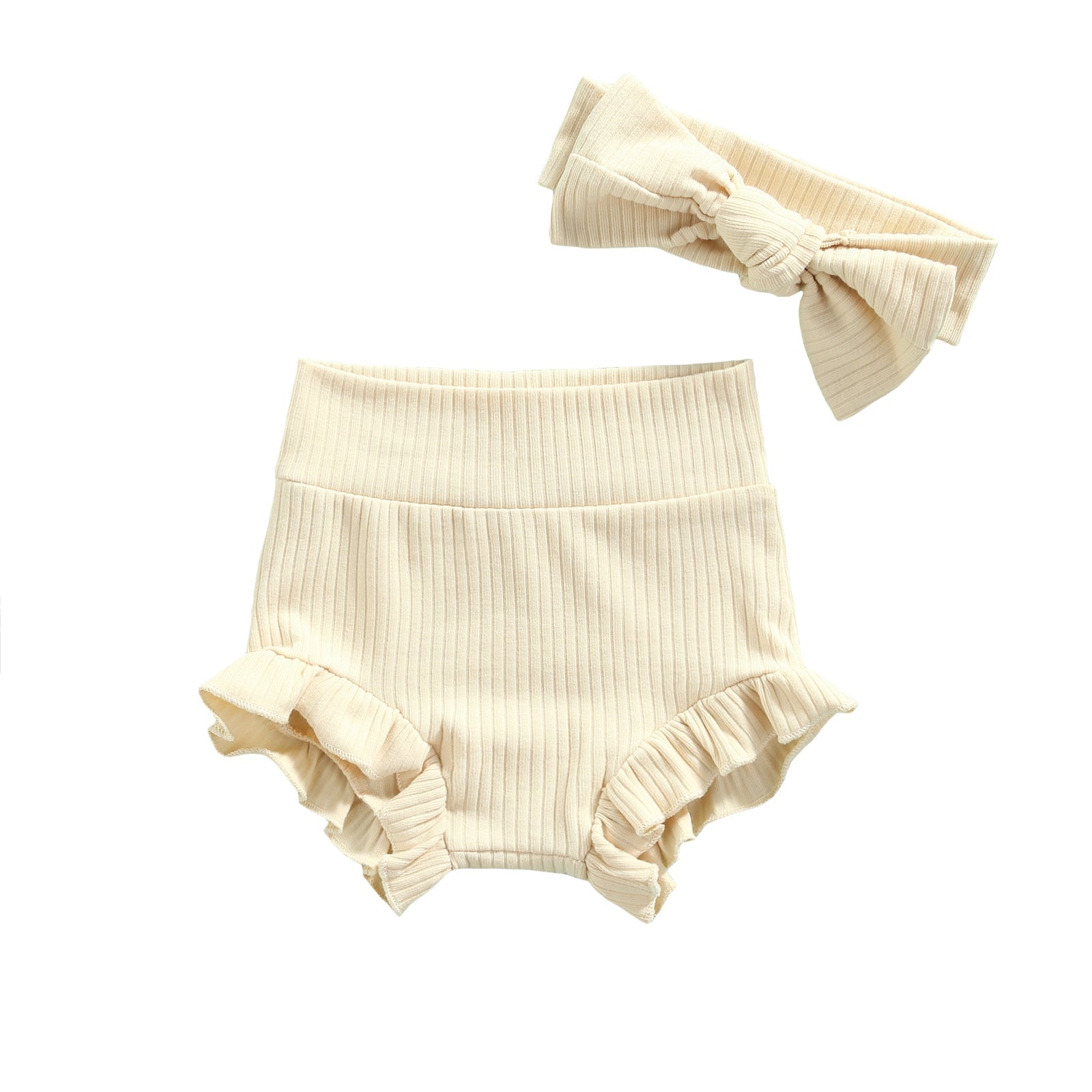 Ruffle Shorts and Bow Set - The Ollie Bee