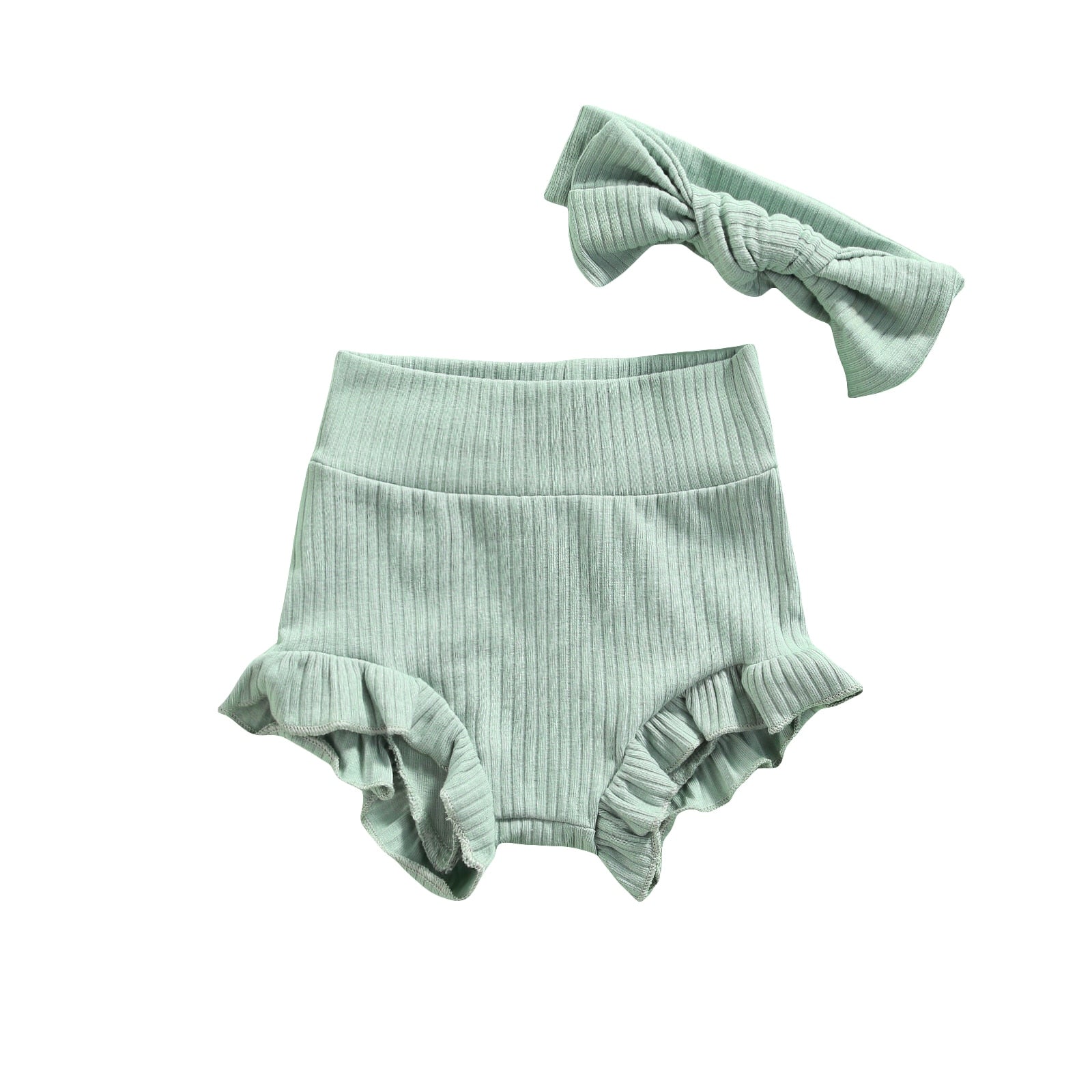 Ruffle Shorts and Bow Set - The Ollie Bee