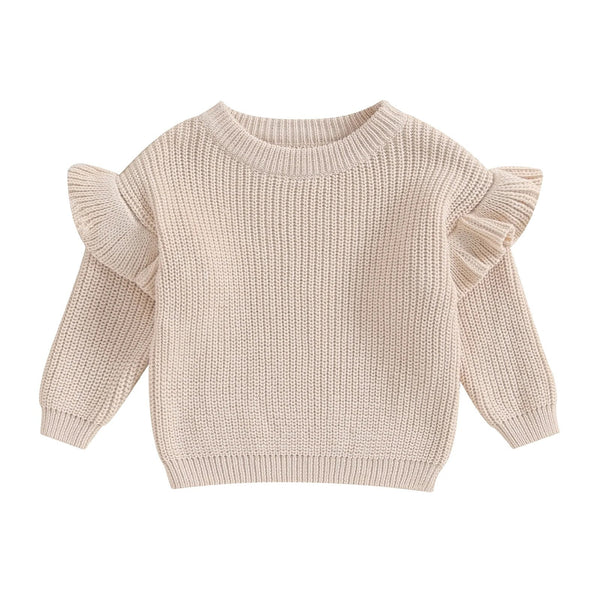Ruffle Shoulder Sweater - The Ollie Bee