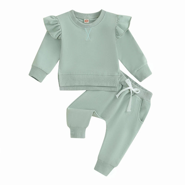 Ruffle Shoulder Tracksuit - The Ollie Bee