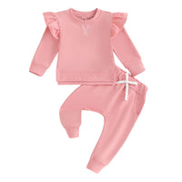 Ruffle Shoulder Tracksuit - The Ollie Bee