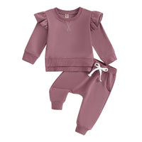 Ruffle Shoulder Tracksuit - The Ollie Bee