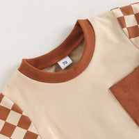 Rusty Checkers Pocket Tee - The Ollie Bee