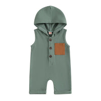 Sleeveless Henley Pocket Onesie - The Ollie Bee