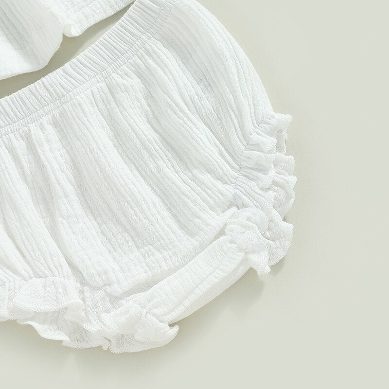 Sleeveless Shirred Set with Bow - The Ollie Bee
