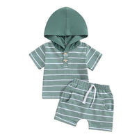 Striped Henley Set - The Ollie Bee