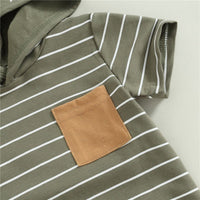 Striped Hooded Set - The Ollie Bee
