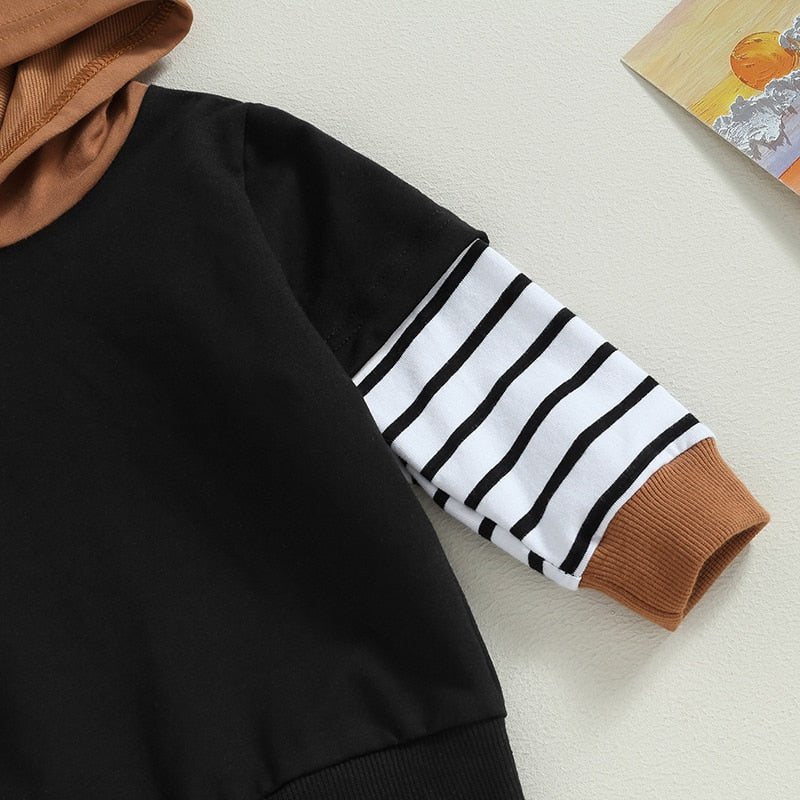 Striped Sleeve Sweatsuit - The Ollie Bee