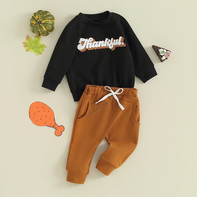 Thankful Crewneck Sweatsuit - The Ollie Bee