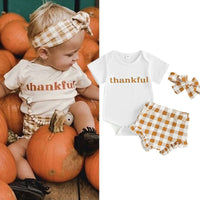 Thankful Gingham Ruffle Set - The Ollie Bee