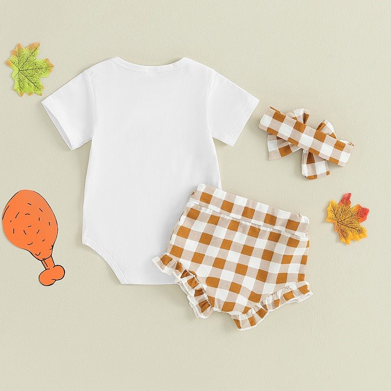 Thankful Gingham Ruffle Set - The Ollie Bee