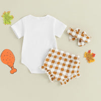 Thankful Gingham Ruffle Set - The Ollie Bee