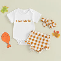 Thankful Gingham Ruffle Set - The Ollie Bee