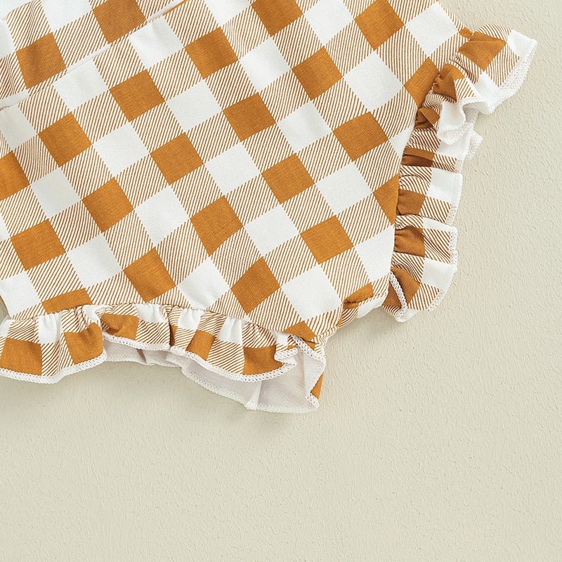 Thankful Gingham Ruffle Set - The Ollie Bee