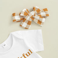 Thankful Gingham Ruffle Set - The Ollie Bee