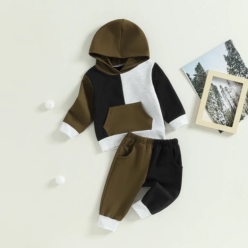 Tri-Tone Hooded Sweatsuit - The Ollie Bee