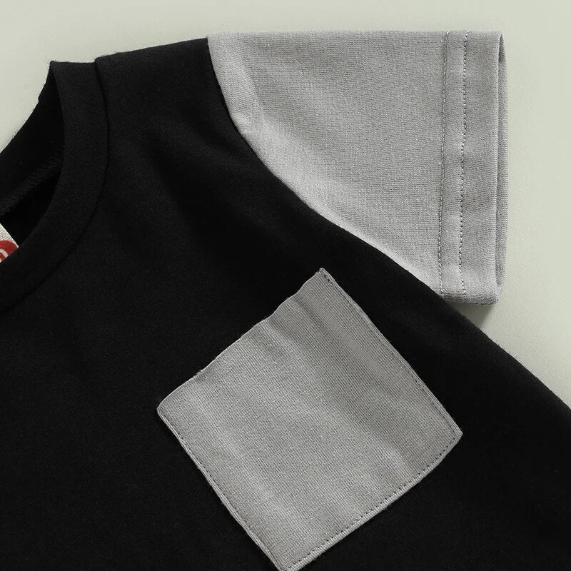 Two Tone Pocket Tee Set - The Ollie Bee