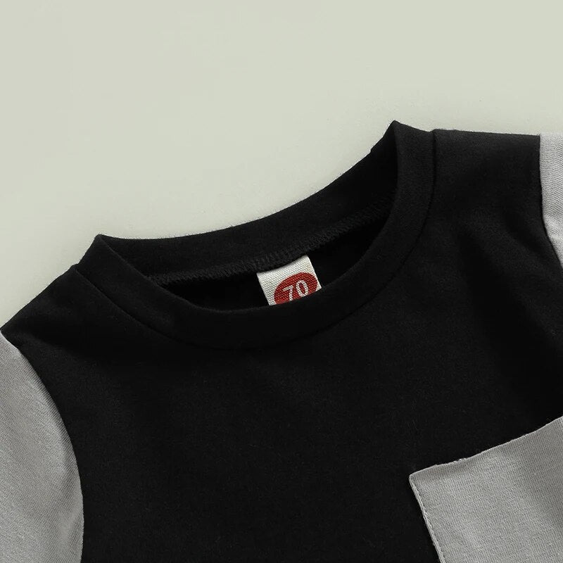 Two Tone Pocket Tee Set - The Ollie Bee