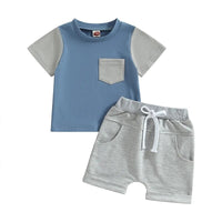 Two Tone Pocket Tee Set - The Ollie Bee