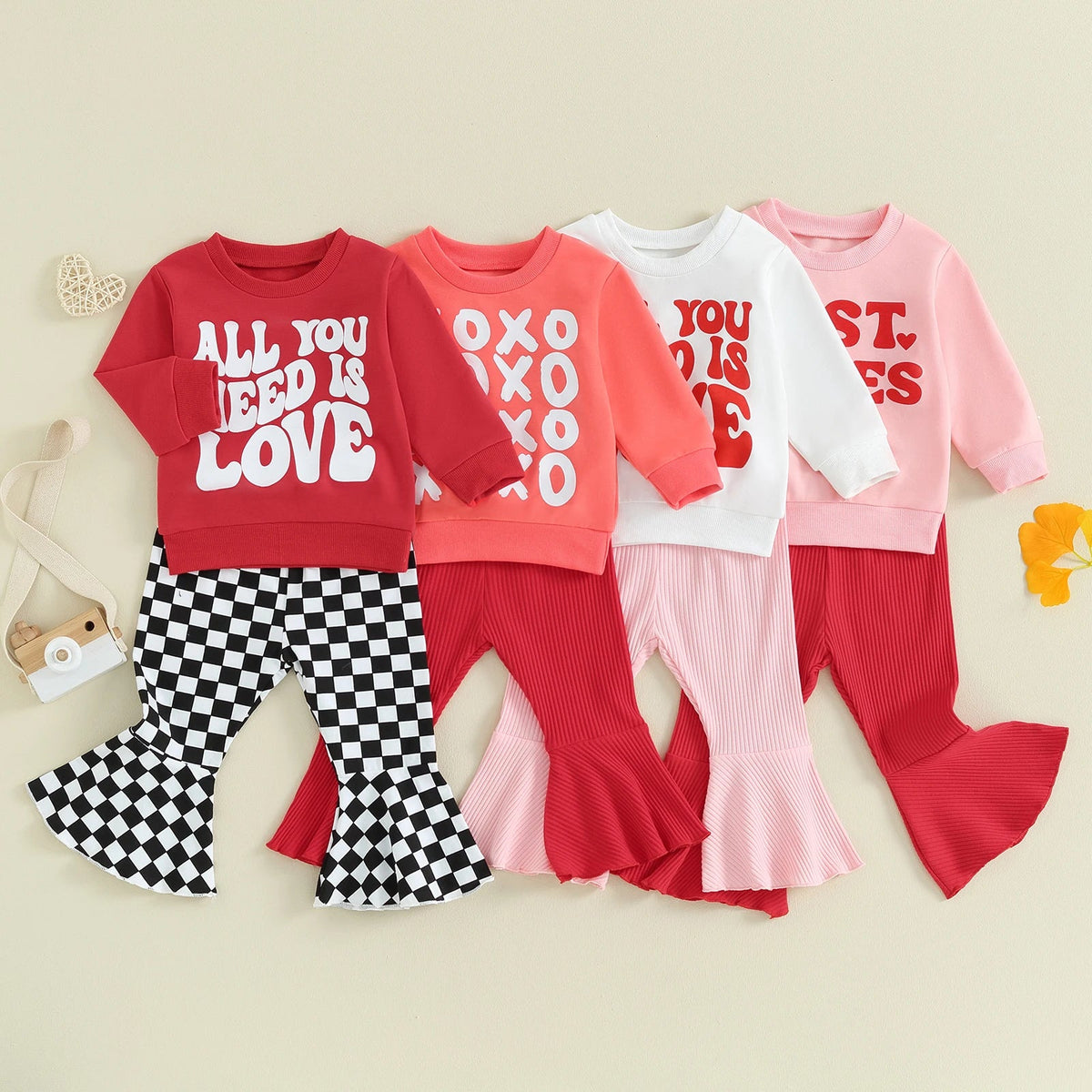 Valentines Flare Pants Set - The Ollie Bee