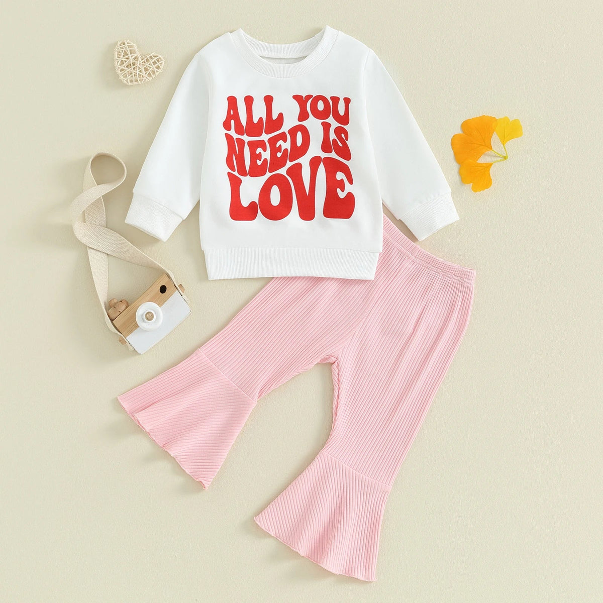 Valentines Flare Pants Set - The Ollie Bee