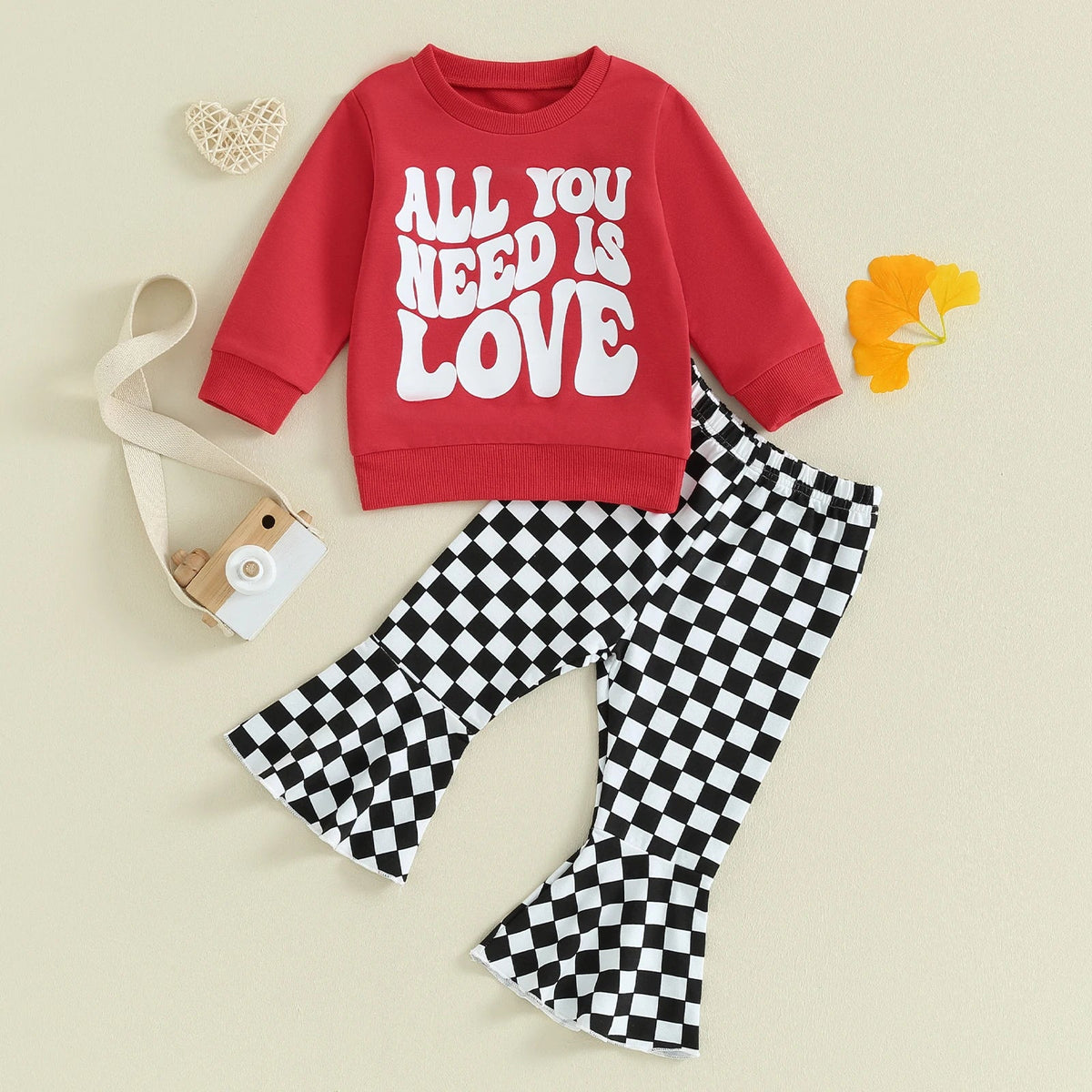 Valentines Flare Pants Set - The Ollie Bee