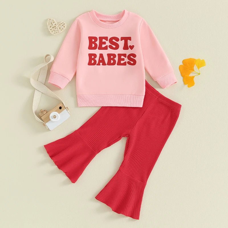 Valentines Flare Pants Set - The Ollie Bee